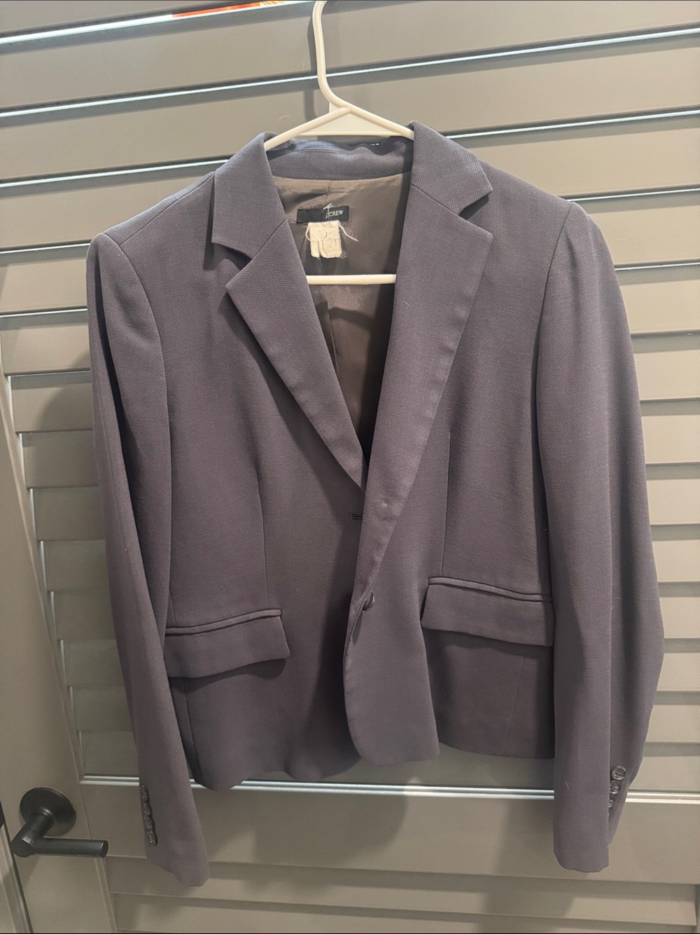 J.Crew grey Structured One-Button Career Blazer Jacket